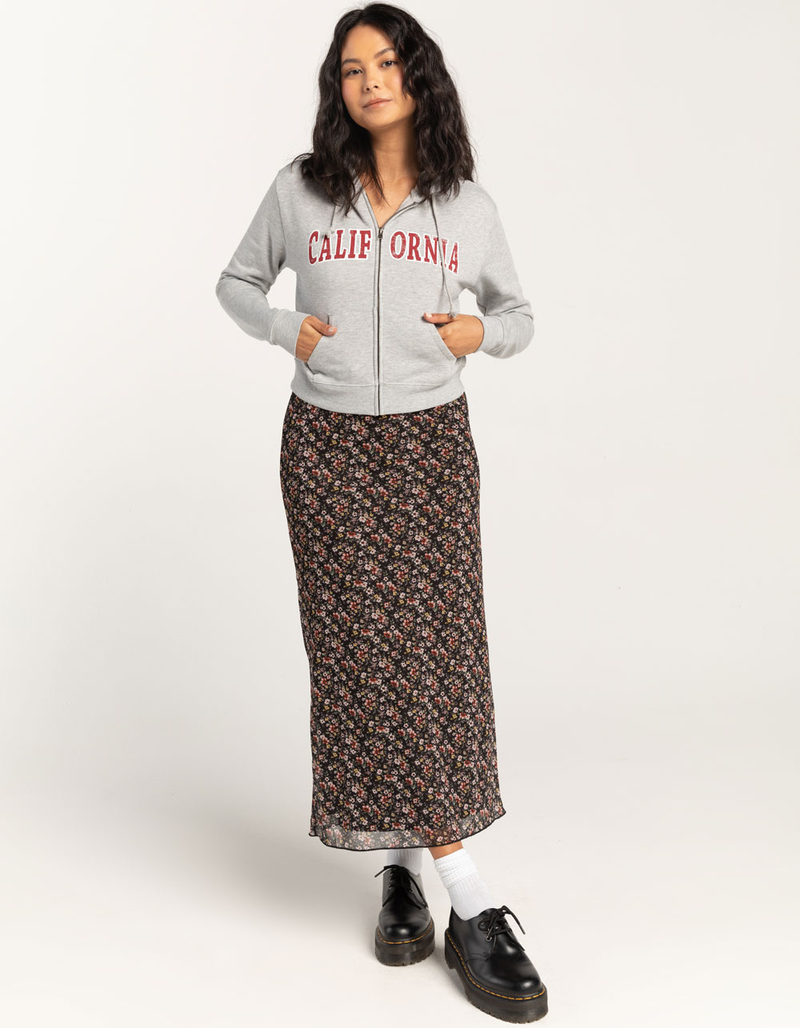 RSQ Womens California Crop Zip-Up Hoodie image number 1