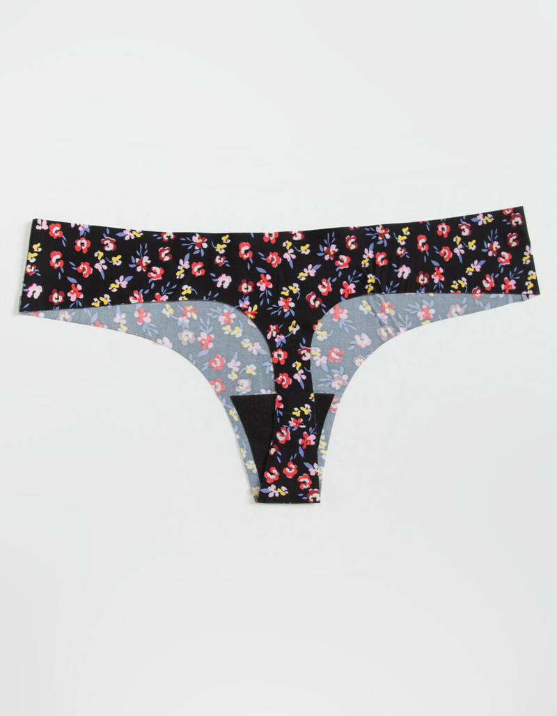 FULL TILT Ditsy Floral Laser Cut Thong image number 1