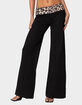 EDIKTED Leopard Fold Over Pants image number 1
