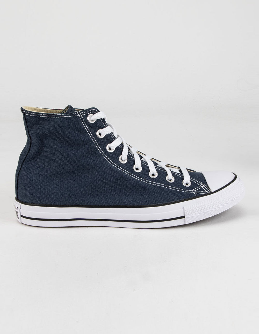 black and blue converse high tops