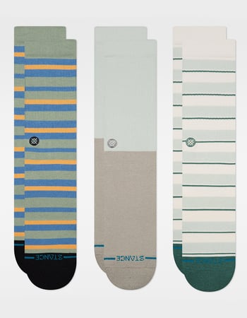 STANCE Prep Stripe 3 Pack Mens Crew Socks Primary Image
