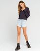 RSQ Cable Knit V Neck Womens Navy Sweater image number 4