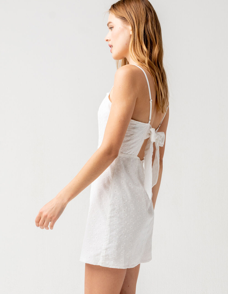 SKY AND SPARROW Eyelet Open Back Slip Dress image number 2