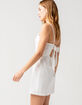 SKY AND SPARROW Eyelet Open Back Slip Dress image number 3