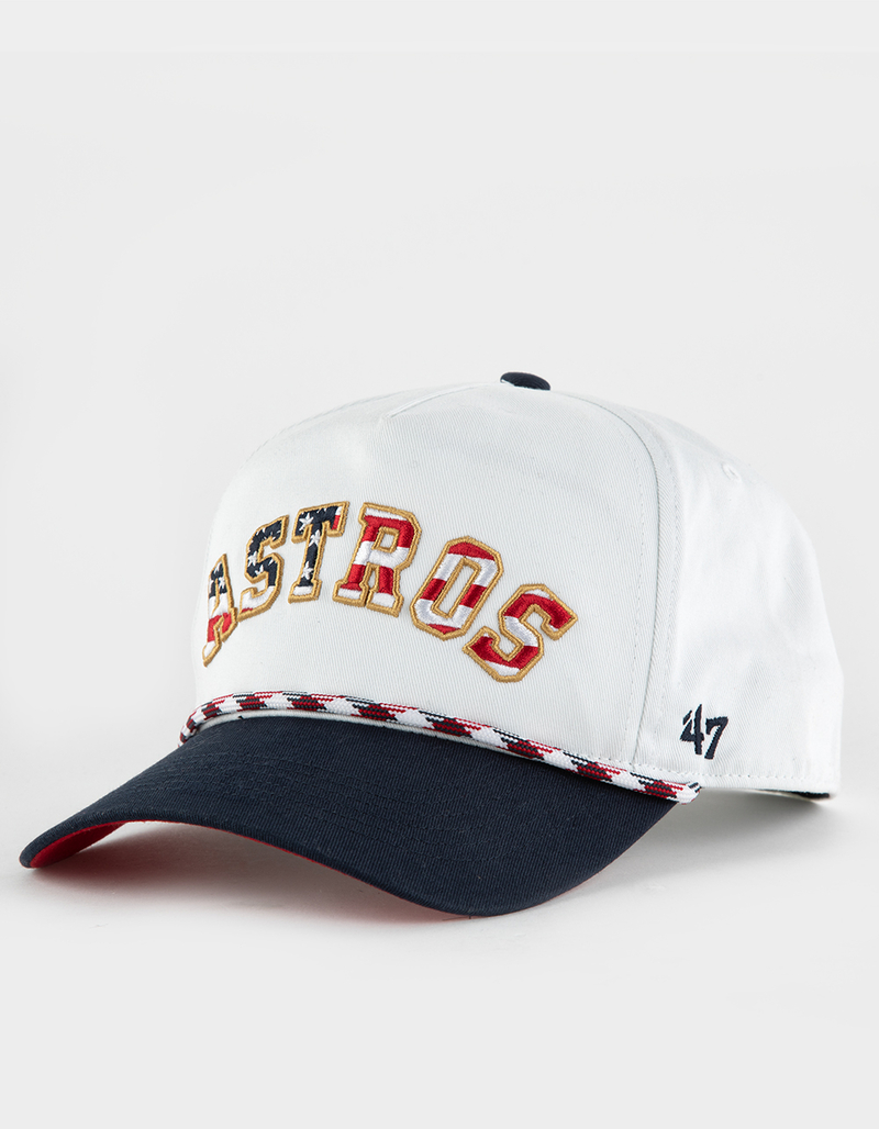 47 BRAND Houston Astros Flag Script '47 Hitch Snapback Hat image number 0
