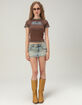 FULL TILT Rhinestone Drama Womens Baby Tee image number 5