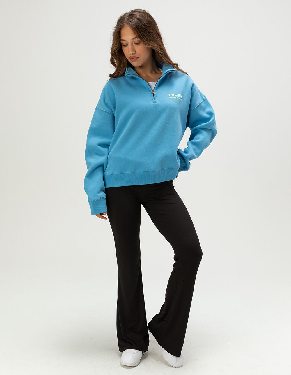 RIP CURL Surf Puff Womens Quarter Zip Sweatshirt - BLUE | Tillys