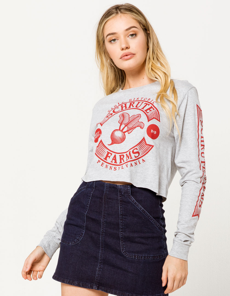 RIPPLE JUNCTION The Office Schrute Farms Womens Crop Tee image number 0