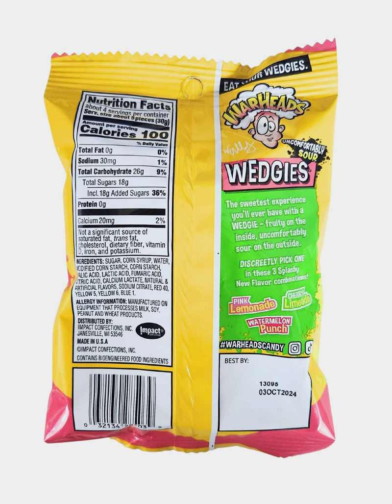 WARHEADS Wedgies Sour Candy image number 1