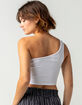 FULL TILT One Shoulder Sun & Moon Embroidered Womens Tank image number 3