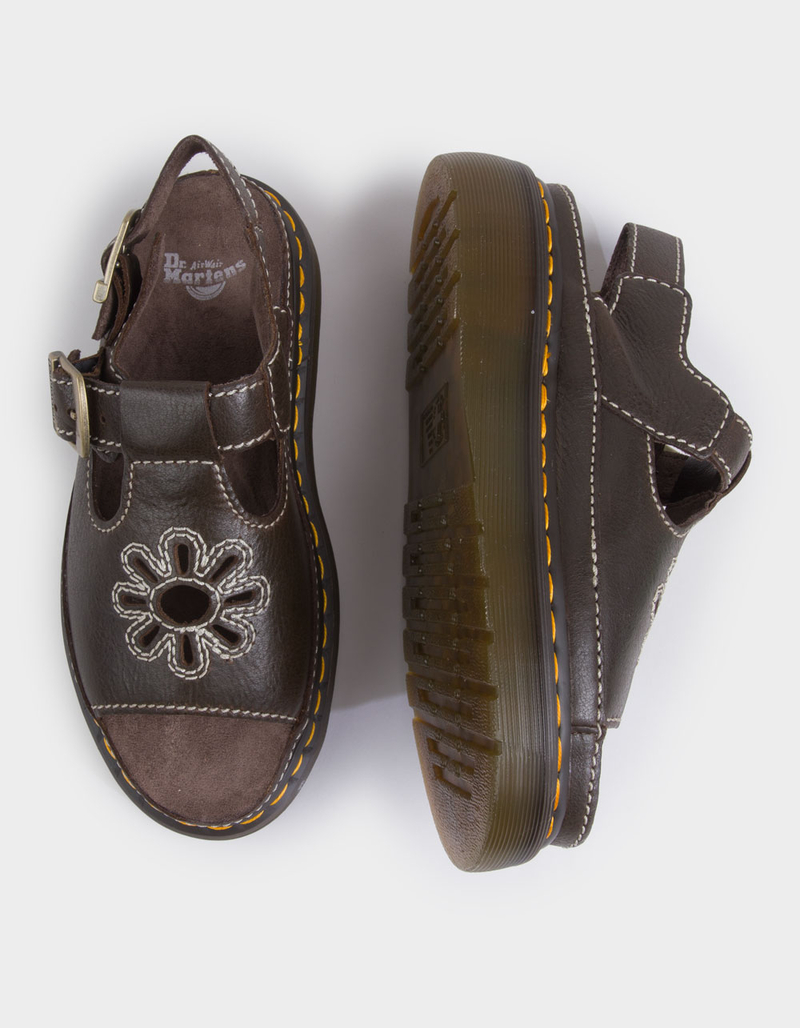 DR. MARTENS Dunnet Flower Womens Full Grain Leather Sandals image number 4