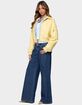 EDIKTED Zayna Cropped Faux Leather Bomber Jacket image number 4