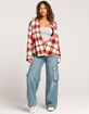 LOVE TREE Plaid Womens Boyfriend Flannel image number 4