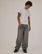 RSQ Mens Embroidered Extra Baggy Jeans image number 6