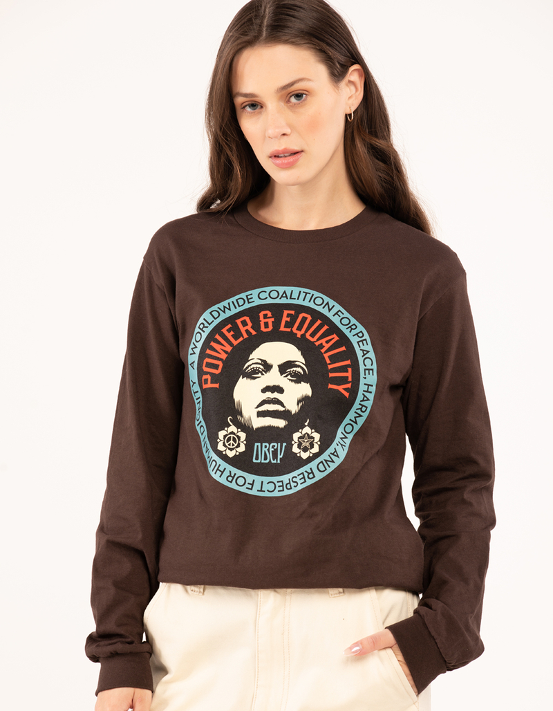 OBEY Peace Harmony and Repect Womens Tee image number 1