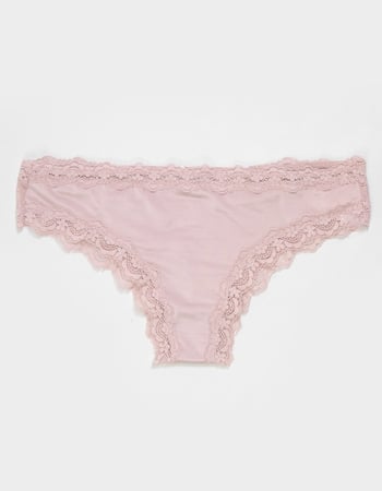 FULL TILT Polka Dot Lace Trim Bikini Panties Primary Image