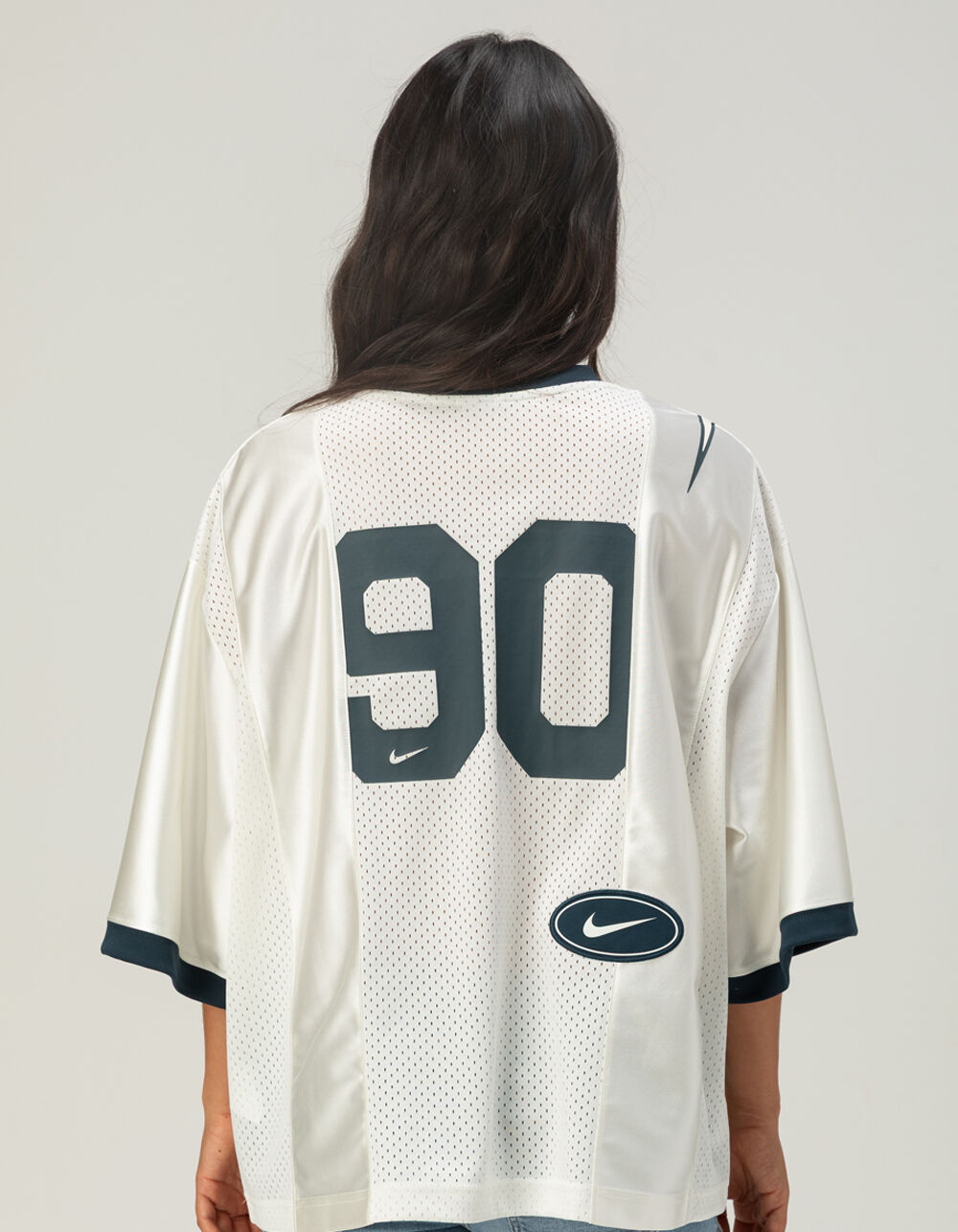 NIKE Sportswear Womens Oversized Graphic Jersey - WHT/NVY | Tillys