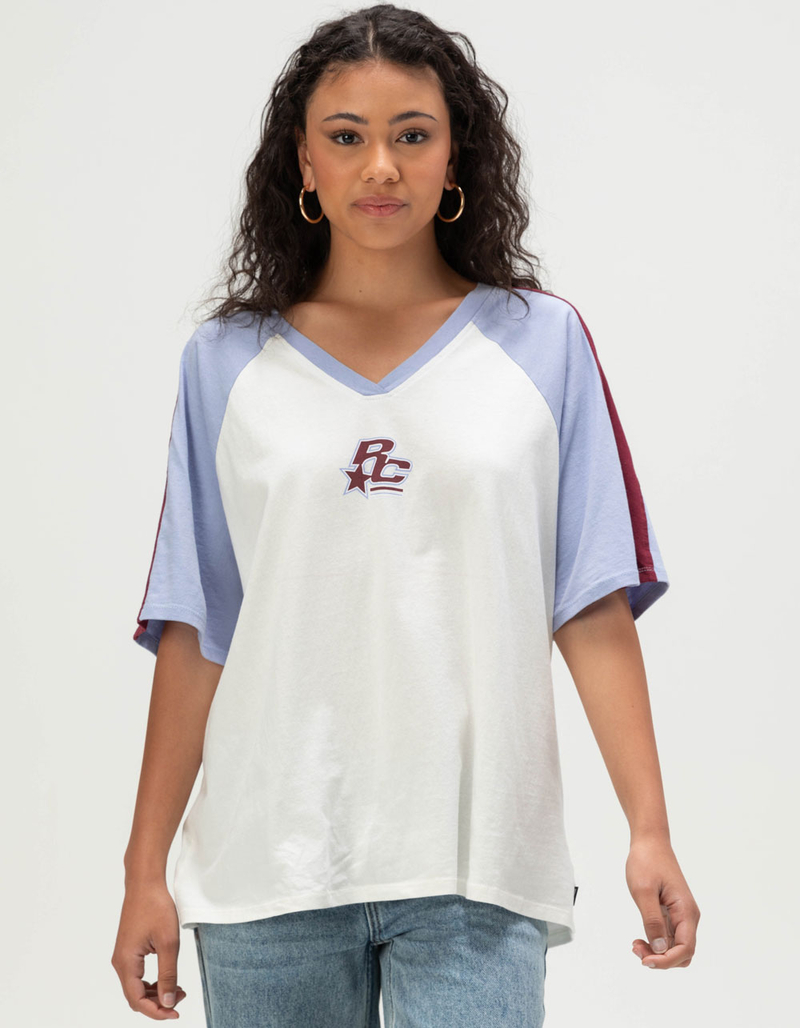 RIP CURL Script Womens Oversized V-Neck Tee image number 0