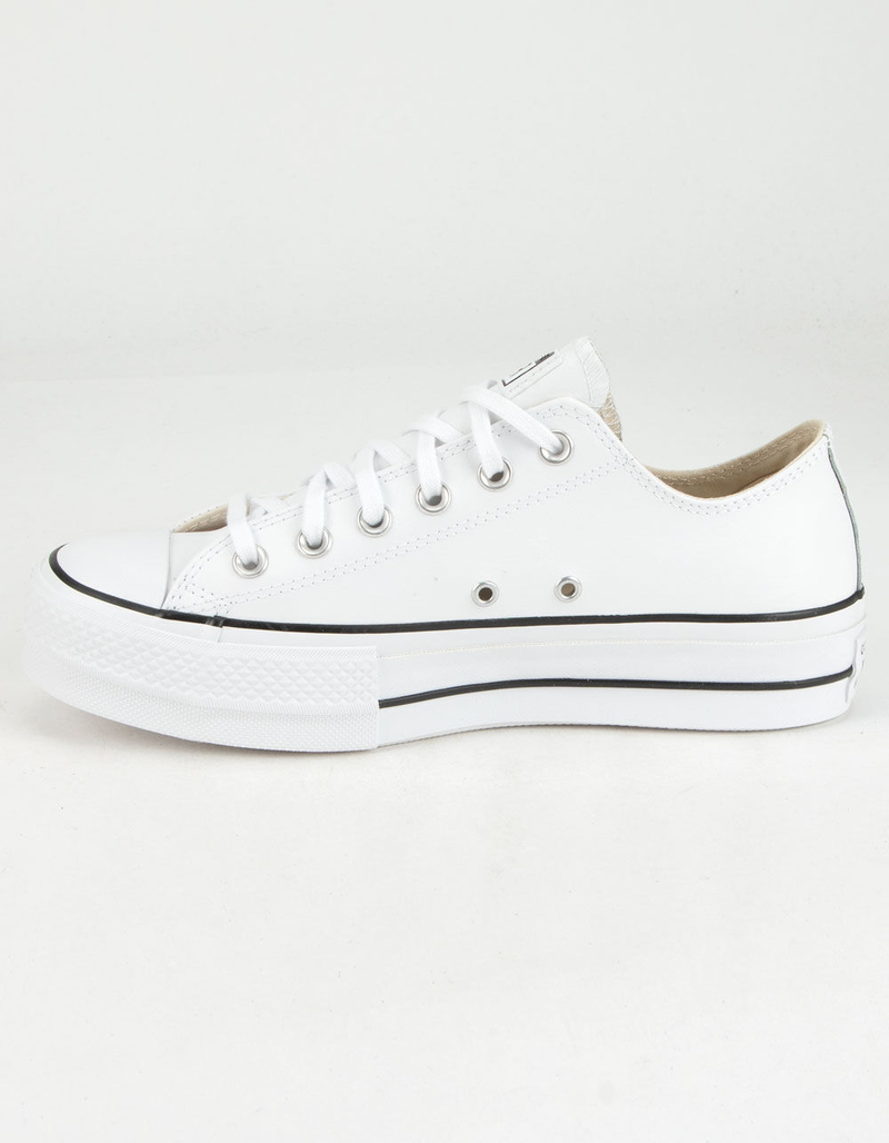 CONVERSE Leather Chuck Taylor All Star Lift Womens Low Top Shoes image number 3