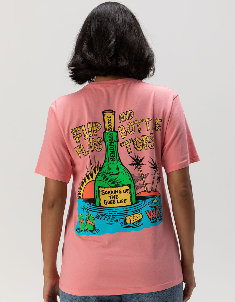 WHAT THE FIN Flip Flops Womens Tee PINK Tillys