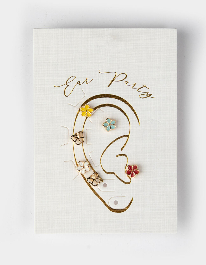 5 Piece Floral Earring Pack image number 2