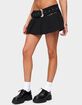 EDIKTED Kore Belt Pleated Denim Micro Skort image number 2