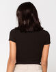 DESTINED Ribbed V-Neck Womens Crop Tee image number 4