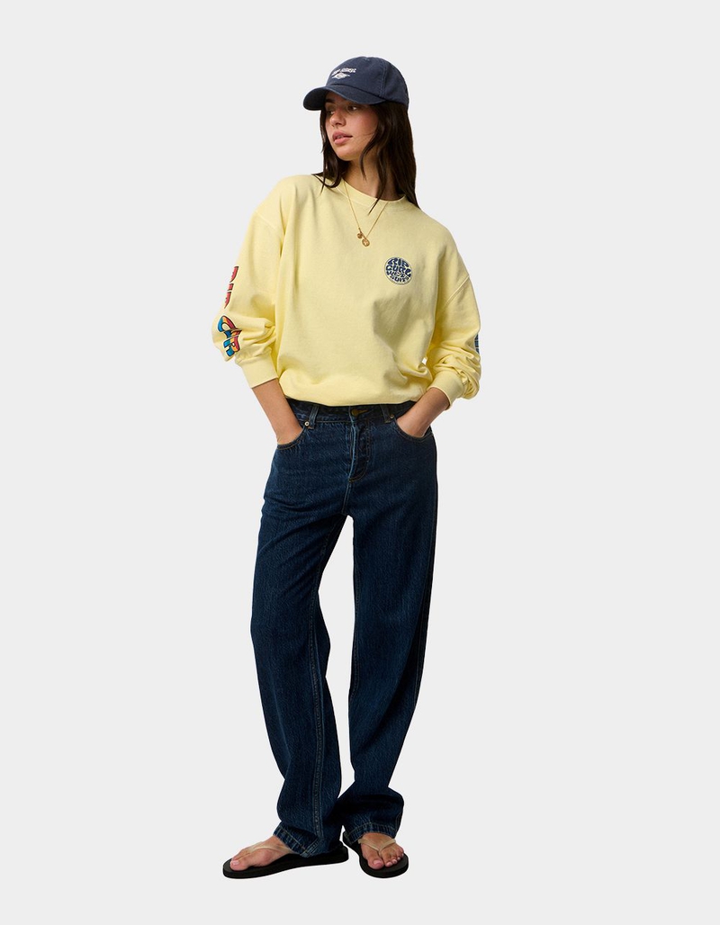 RIP CURL SG Heritage Oversized Womens Crewneck Sweatshirt image number 0