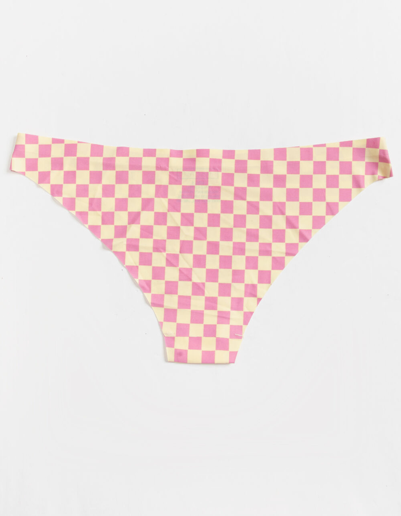 FULL TILT Checkered Lasercut Cheeky Panties PINK COMBO Tillys