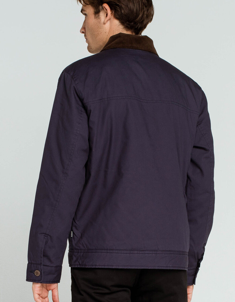 QUIKSILVER Canvas Cord Collar Mens Workwear Jacket image number 3