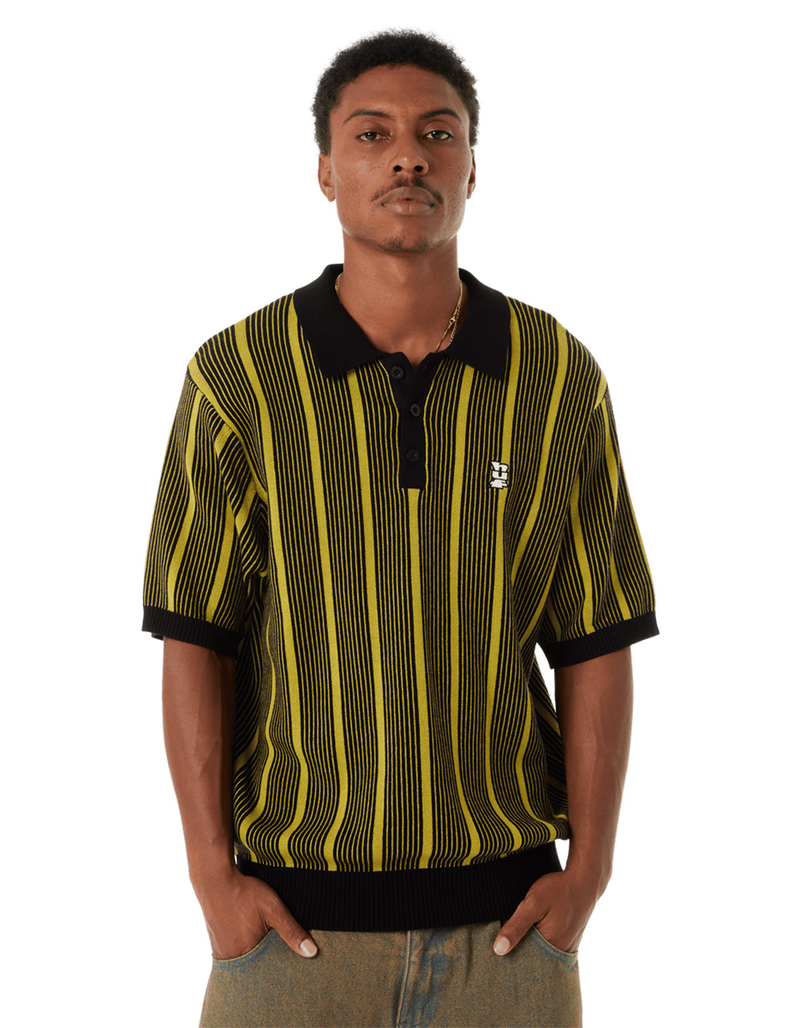 HUF Trace Stripe Mens Polo Shirt image number 3