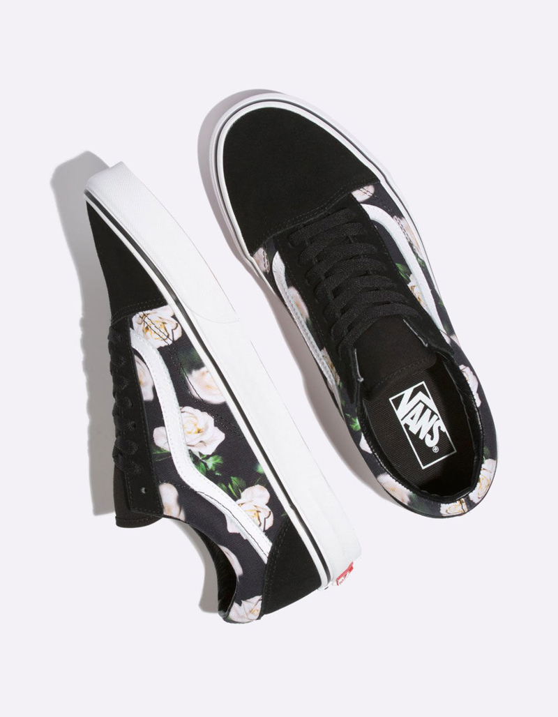 VANS Romantic Floral Old Skool Black & True White Womens Shoes image number 1