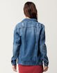 BOOM BOOM JEANS Rose Patch Womens Denim Jacket image number 3