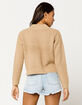 RETROD V-Neck Cream Womens Crop Sweater image number 3