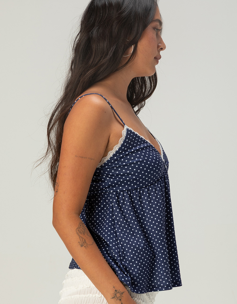 RSQ Womens Polka Dot Babydoll Top image number 2