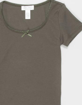 FULL TILT Essentials Girls Bow Trim Tee Alternative Image