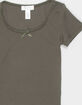 FULL TILT Essentials Girls Bow Trim Tee image number 2