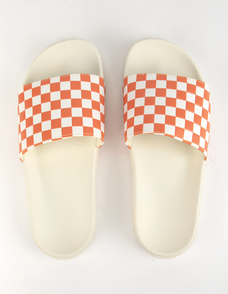 VANS Checkered Rust Womens Slide Sandals image number 1
