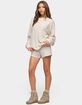 EDIKTED Baila Waffle Henley Top image number 4