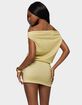 EDIKTED Eris Metallic Off Shoulder Mini Dress image number 3