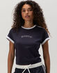 RUSTY Double Trouble Womens Skimmer Ringer Tee image number 1