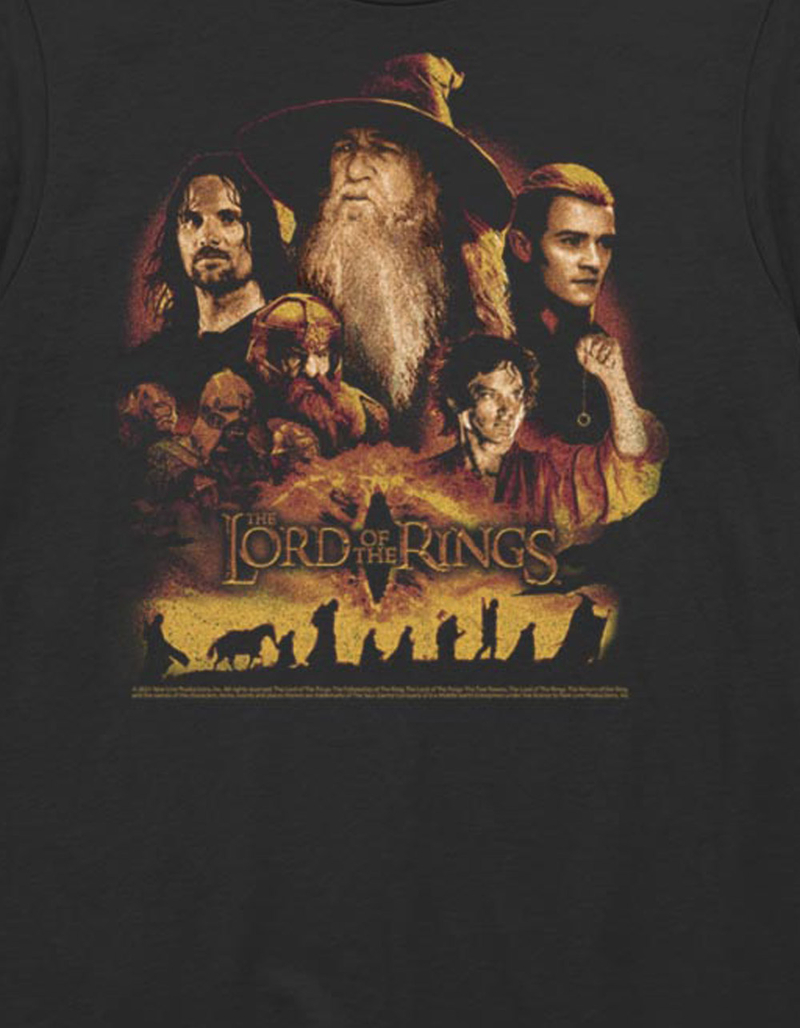 LORD OF THE RINGS Character Heads Unisex Tee BLACK Tillys