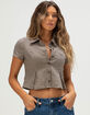 NECTAR CLOTHING Womens Button Up Woven Top image number 1