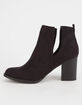 SODA Faux Suede Side Slit Womens Booties image number 3