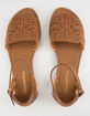 CITY CLASSIFIED Woven Basket Weave Tan Womens Sandals image number 2