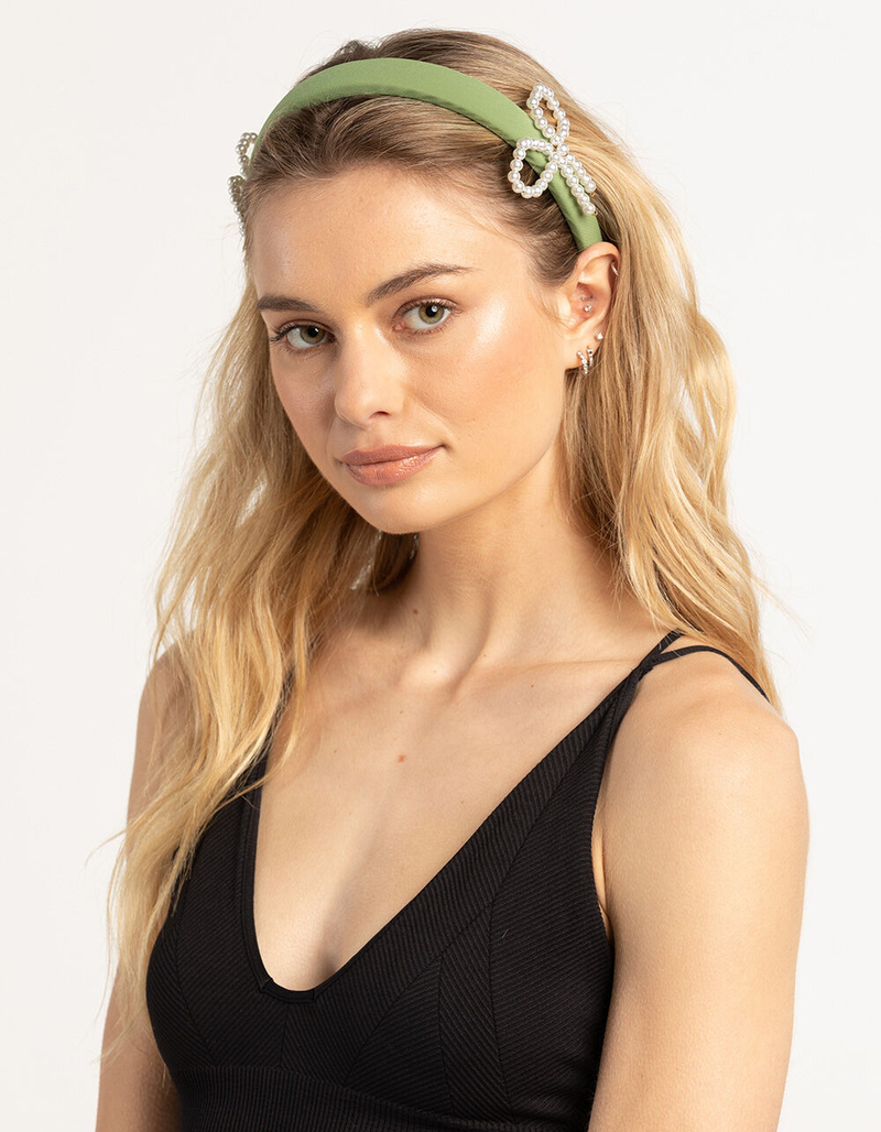 Floral Bow Headband 2 Pack image number 2