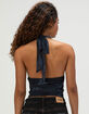 FULL TILT Floral Mesh Womens Halter Top image number 4