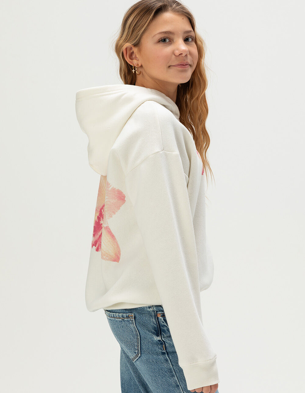 FULL TILT Orchid Girls Hoodie - CREAM | Tillys