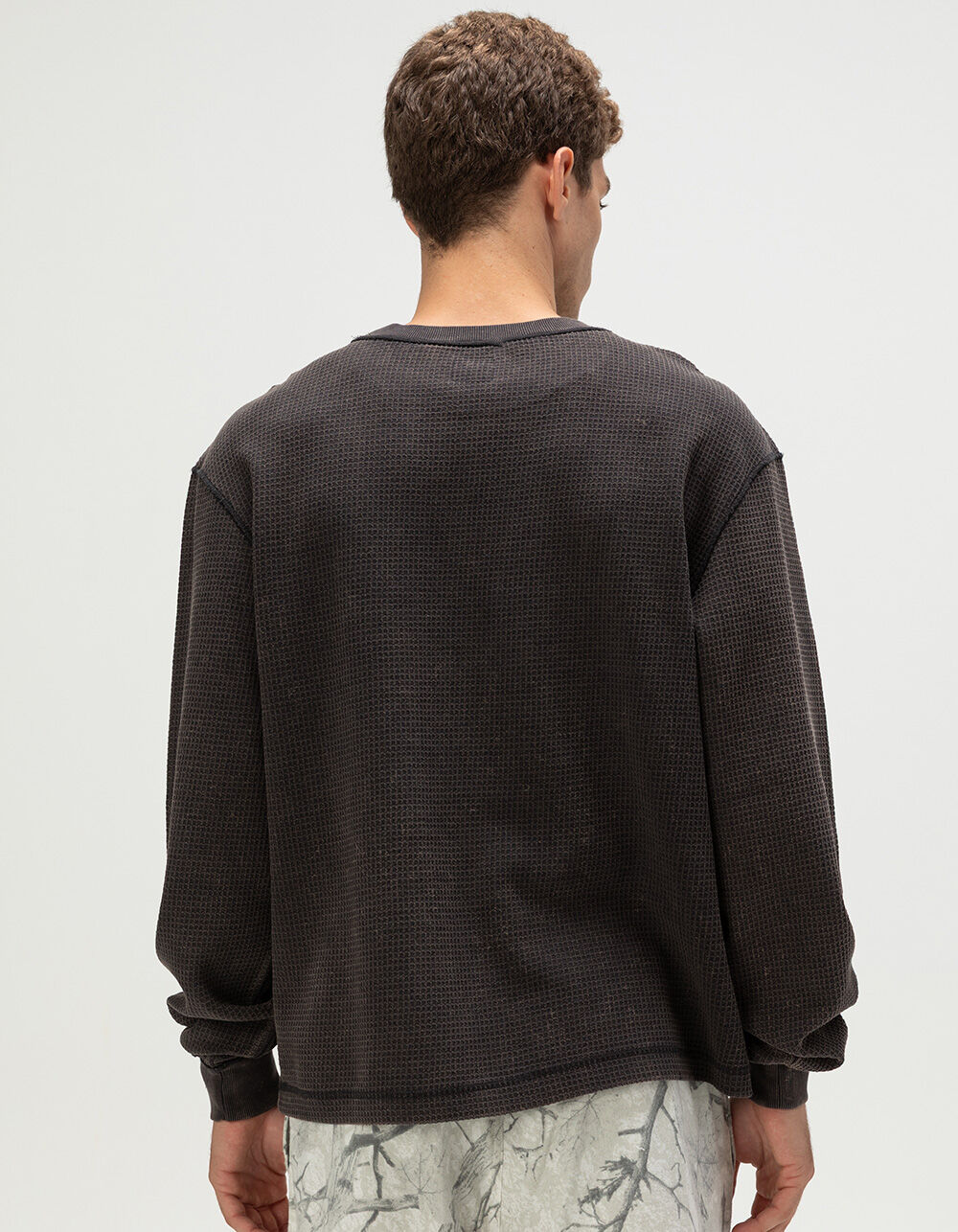 【BLACK】Washed thermal tee AE Boxy Washed Thermal Shirt | American Eagle