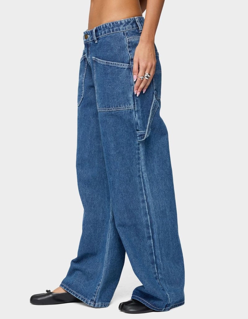 EDIKTED Connie Low Rise Baggy Carpenter Jeans image number 1